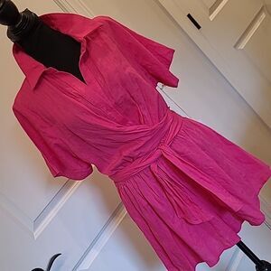 LUMIE'RE sz L fushia romper